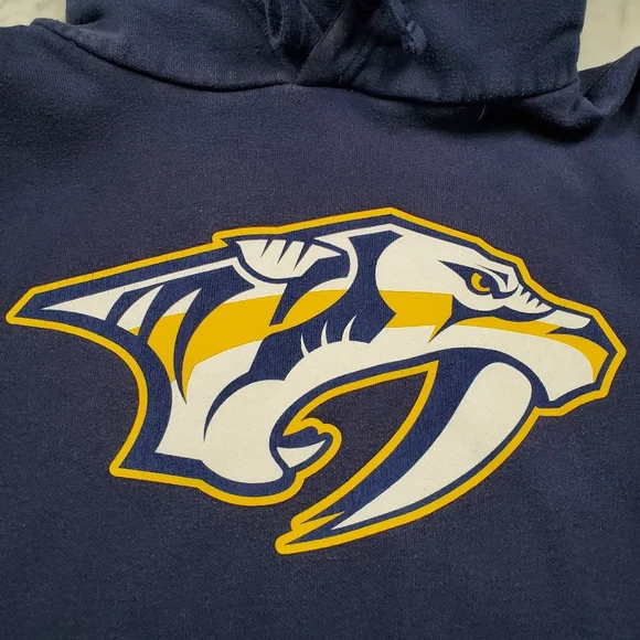 Fanatics Nashville Predators Navy Primary Logo Fleece Pullover Hoodie- SZ Small - Picture 3 of 6
